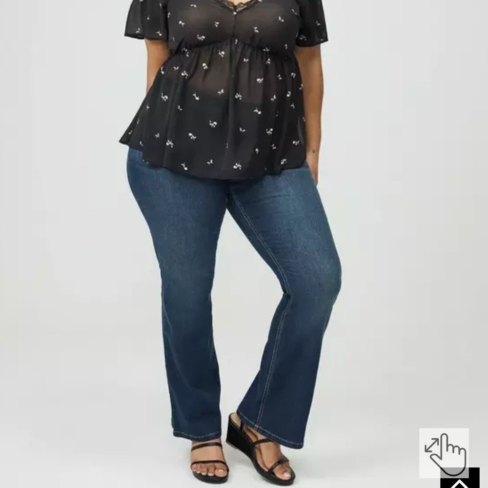 NWT Torrid Luxe Slim Boot Super Stretch Jeans Dark Wash 20XS Extra Short